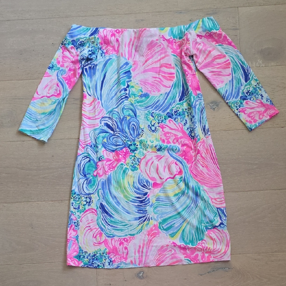 Lilly Pulitzer Colorful Off-Shoulder Dress
